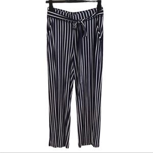 New York & Co Navy Blue/White Palazzo Pants Size S